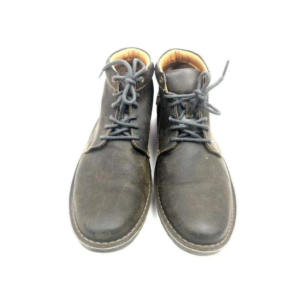 Clarks Edgewick Men's Leather Chukka Boots Shoes Casual Retro Brown Size 13 M